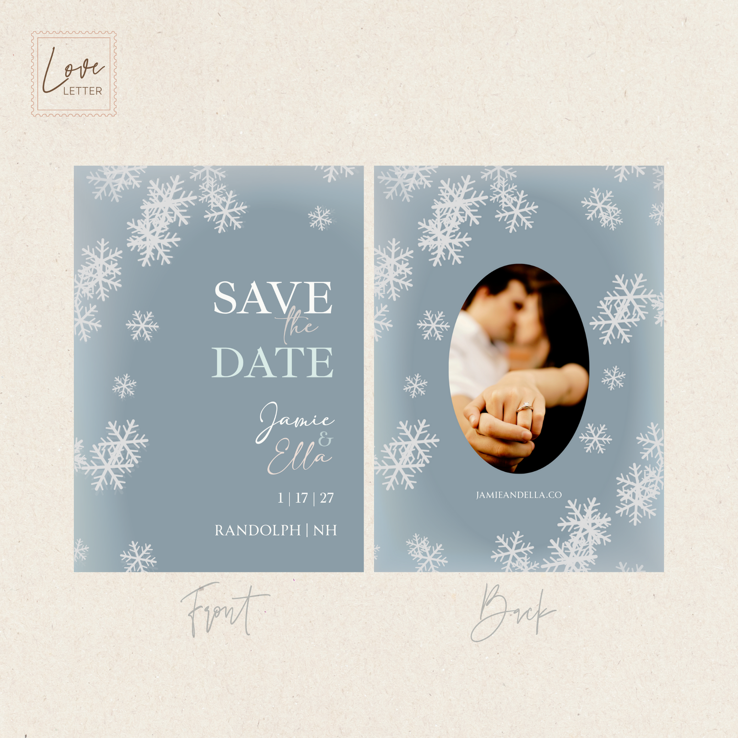 Save the Date Template Snow Glow