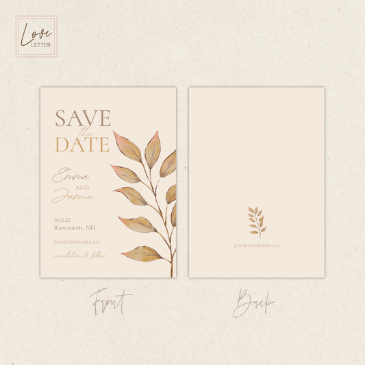 Save the Date Template Autumn Light
