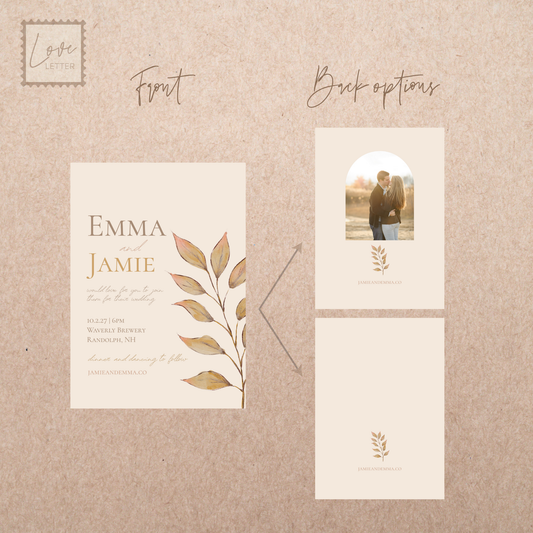Wedding Invitation Template Autumn Light