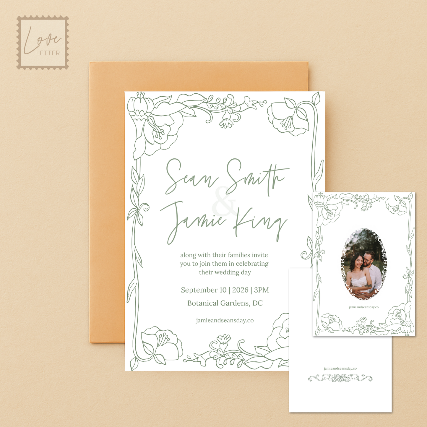 Wedding Invite Template Botanical Gardens