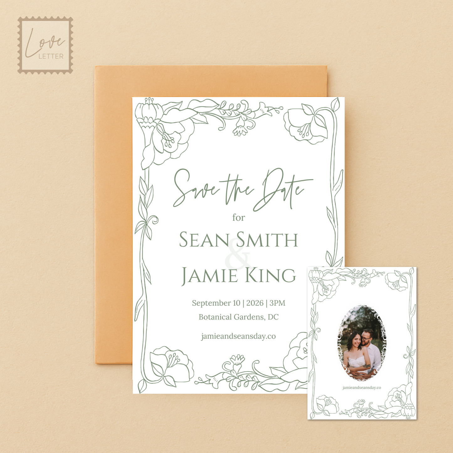 Save the Date Template Botanical Gardens