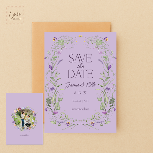 Wildflower Walk Save the Date Template