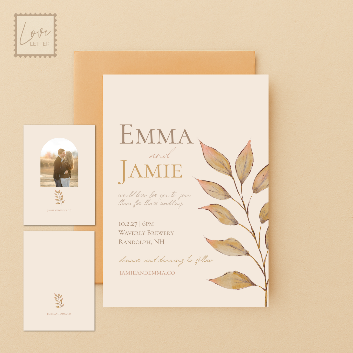 Wedding Invitation Template Autumn Light