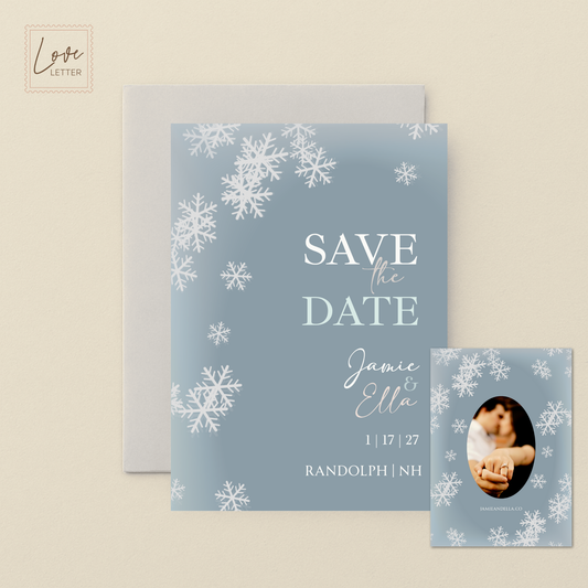 Save the Date Template Snow Glow