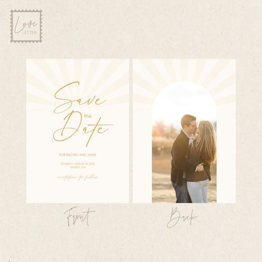 Save the Date Template Golden Hour