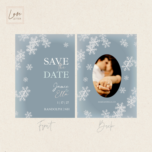 Save the Date Template Snow Glow