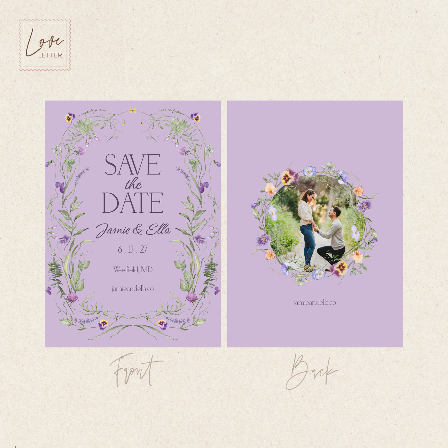 Wildflower Walk Save the Date Template