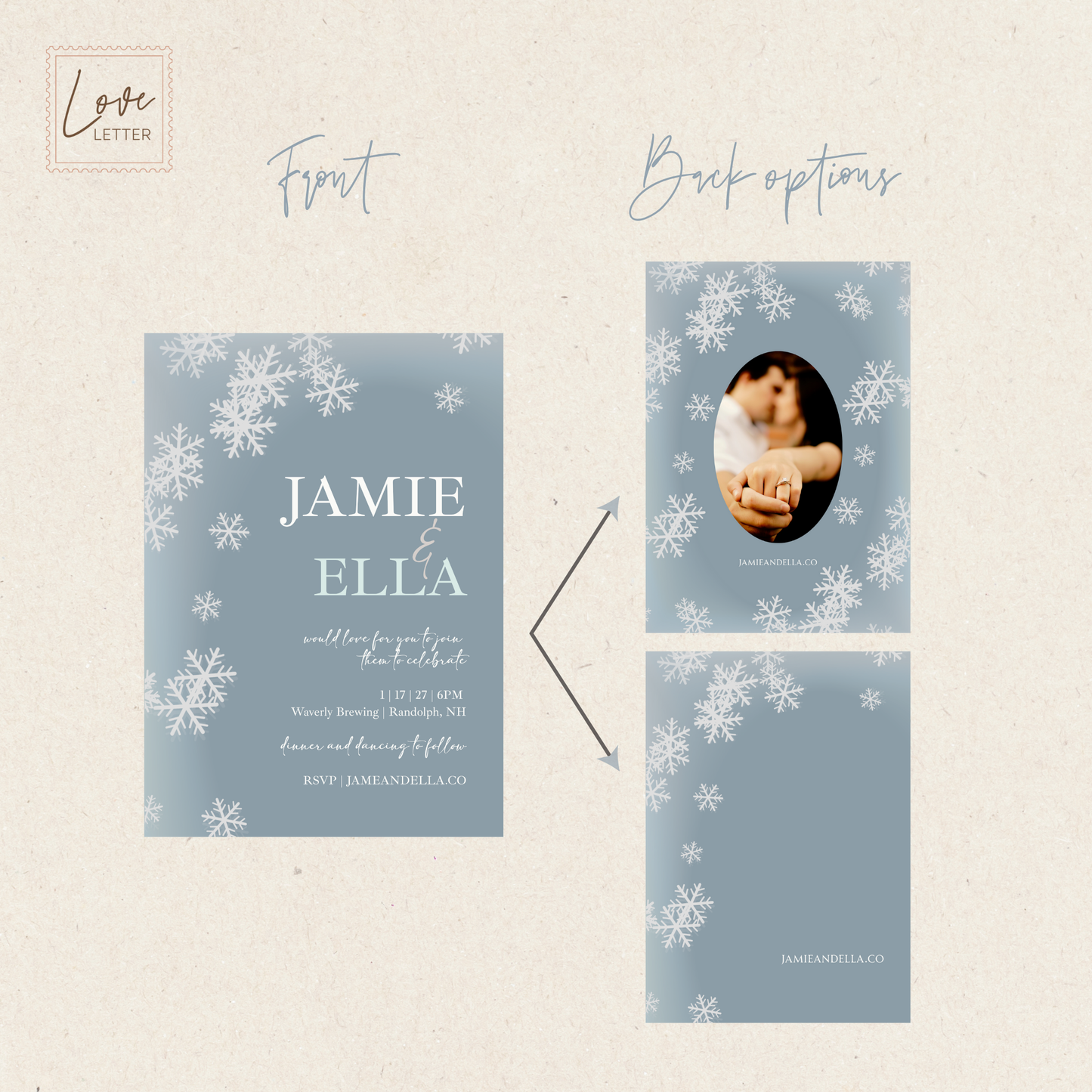 Wedding Invitation Template Snow Glow
