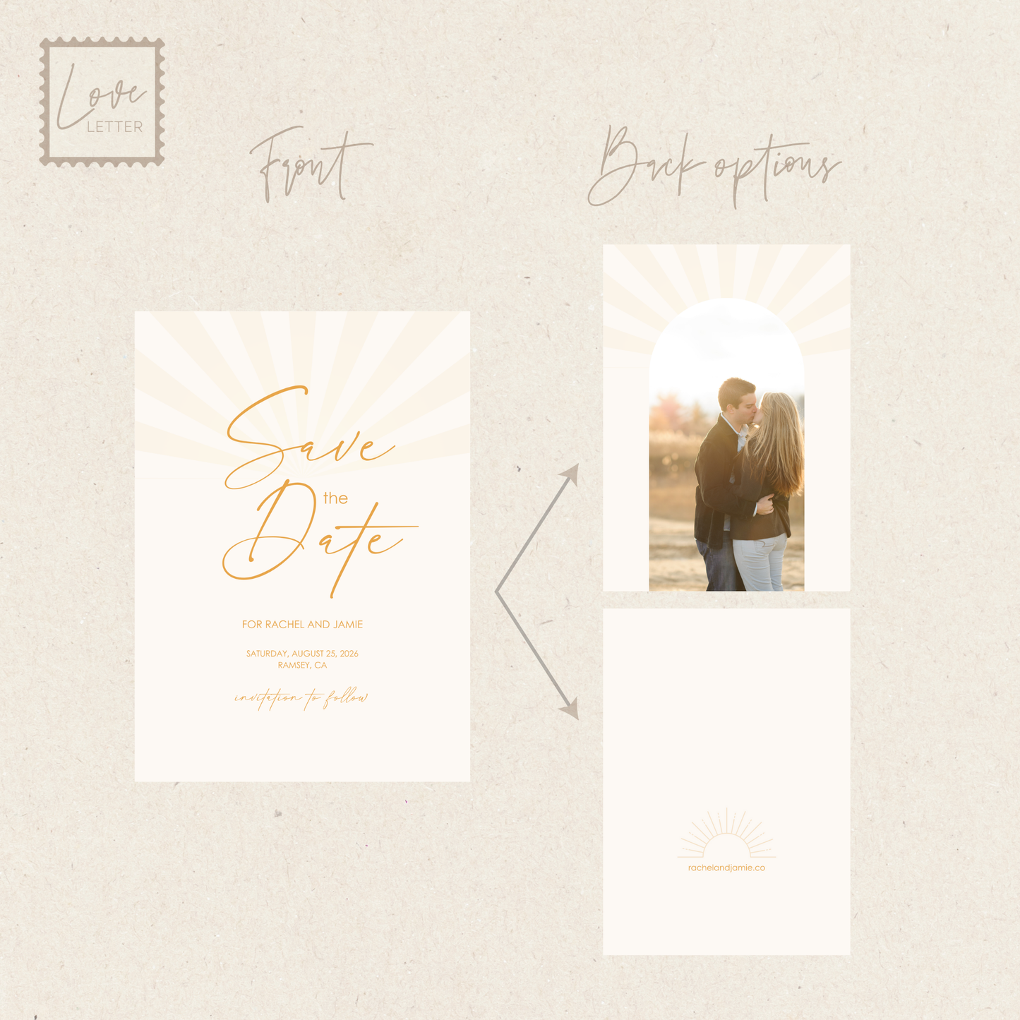 Wedding Invite Template Golden Hour