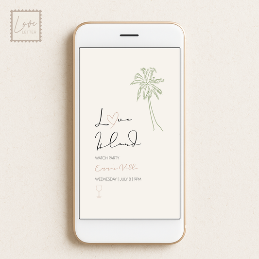 Love Island Watch Party Invite Text-Friendly